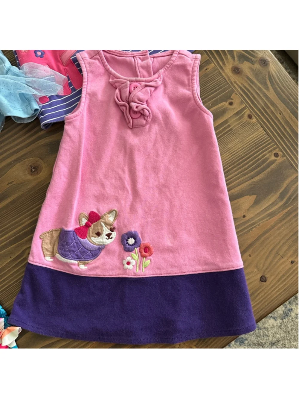 Girls Clothing Lot 2T Nike Bluey Dress Swimsuit Corgi Dino 5 Pc
